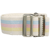 McKesson Gait Belt, Pastel Stripe, 60", Metal Buckle - 858-Single - LL Medico