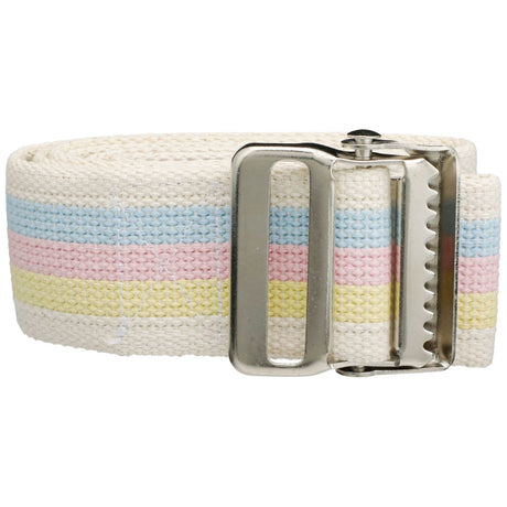 McKesson Gait Belt, Pastel Stripe, 60", Metal Buckle - 858-Single - LL Medico