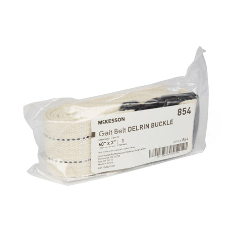 McKesson Gait Belt with White Metal Buckle, 60" - 854-Single - LL Medico