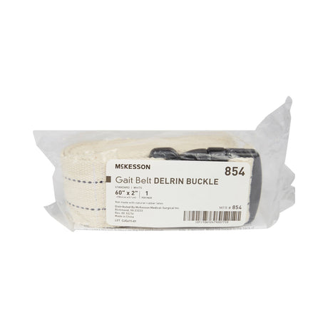 McKesson Gait Belt with White Metal Buckle, 60" - 854-Single - LL Medico