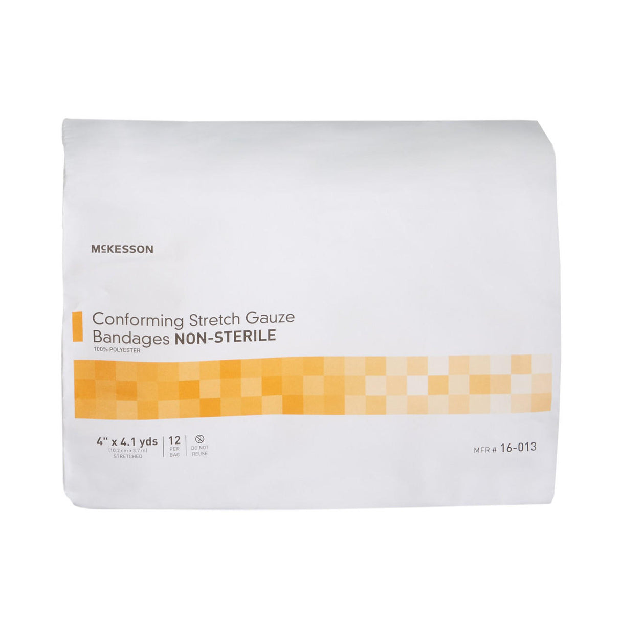 McKesson Gauze Conforming Bandage, 4 in x 4.1 yds Roll, Non - Sterile - 16-013-Pack - LL Medico