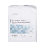 McKesson Gauze Conforming Bandage, 4 in x 4.1 yds Roll, Sterile - 16-019-Pack - LL Medico
