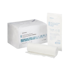 McKesson Gauze Conforming Bandage, 6 in x 4.1 yds Roll, Sterile - 16-020-Pack - LL Medico