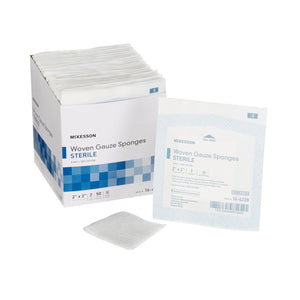 McKesson Gauze Sponge, 8 - Ply, 2x2 Inch Square, Sterile - 16-4228-Box - LL Medico