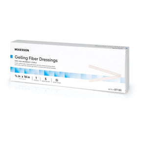 McKesson Gelling Fiber Wound Dressing Rope, Sterile, 3/4 x 18 In - 87180-Single - LL Medico