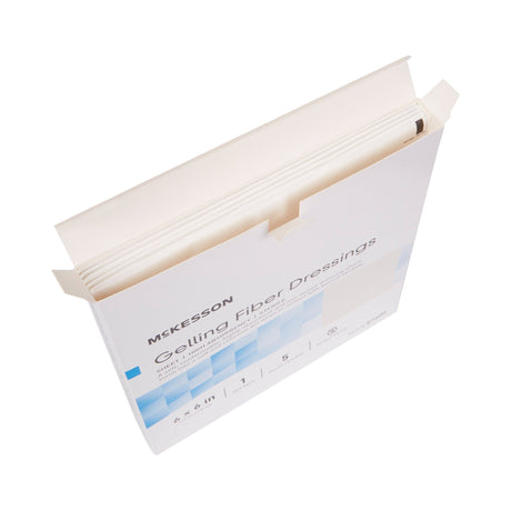 McKesson Gelling Fiber Wound Dressing, Square, 6 x 6", White, Carboxymethyl Cellulose (CMC), Sterile - 87600-Single - LL Medico