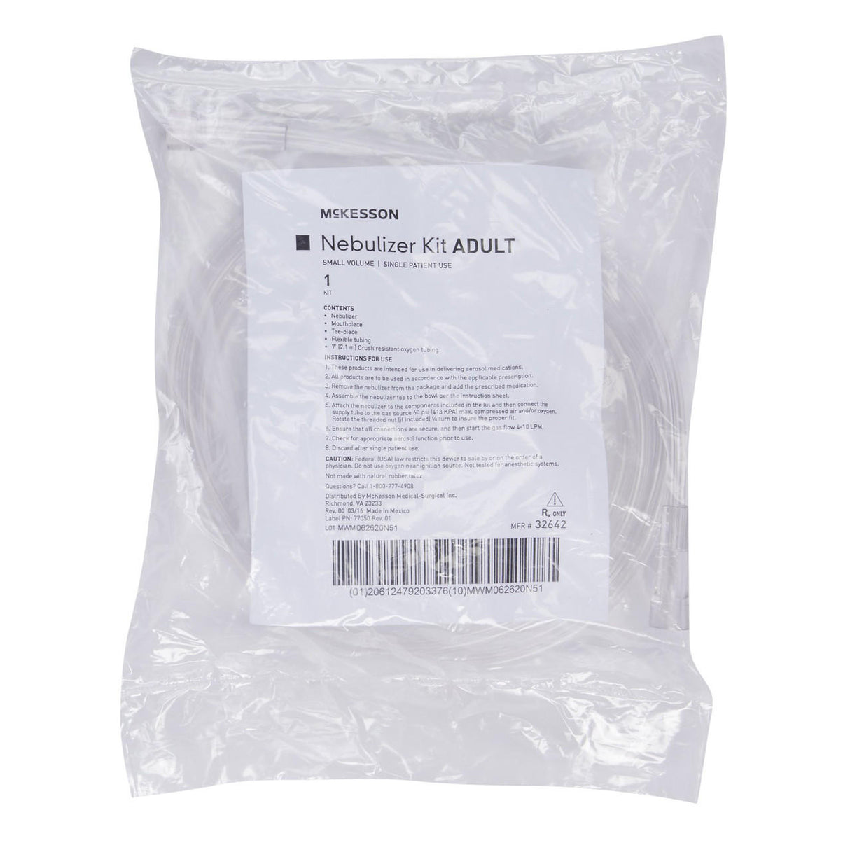 McKesson Handheld Nebulizer Kit, Small Volume Medication Cup, Mouthpiece Delivery - 32642-Each - LL Medico