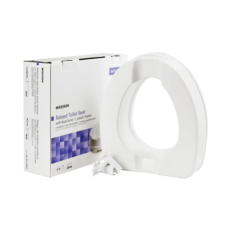 McKesson Heavy Duty Raised Toilet Seat, 400 lb Weight Capacity - 146-RTL12064 - LL Medico