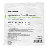 McKesson Hydrocellular Foam Dressing with Silicone Border, Sterile, Sacral, 9 x 9 In - 4841-Single - LL Medico
