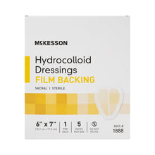 McKesson Hydrocolloid Dressing with Film Backing, Sterile, Sacral, 6" x 7" - 1888-Single - LL Medico