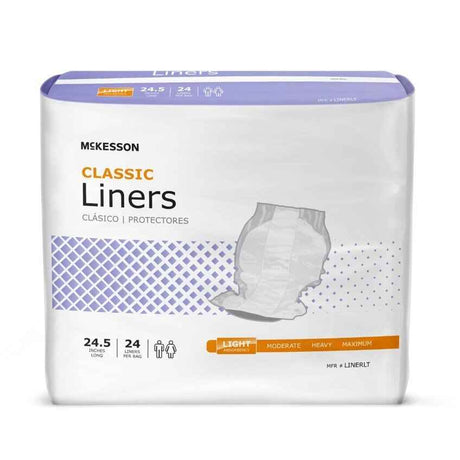 McKesson Incontinence Liners, Light - LINERLT-34-Pack - LL Medico