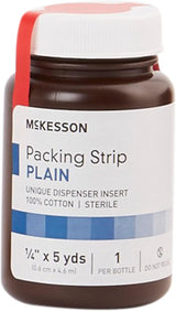 McKesson Iodoform Wound Packing Strip, 0.5 Inch x 5 Yard - 61-59245-Single - LL Medico