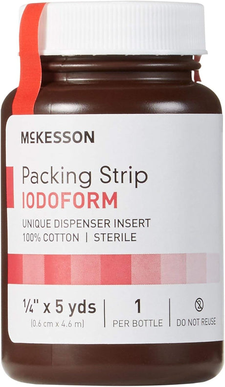 McKesson Iodoform Wound Packing Strip, 0.5 Inch x 5 Yard - 61-59245-Single - LL Medico