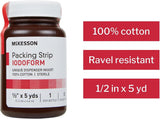 McKesson Iodoform Wound Packing Strip, 0.5 Inch x 5 Yard - 61-59245-Single - LL Medico