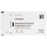 McKesson Isopropyl Alcohol Swabsticks, Antiseptic, 3 Per Pack - 988-Pack - LL Medico