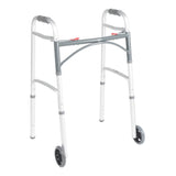 McKesson Junior Aluminum Folding Walker w/ Wheels - 146-10211-1 - LL Medico
