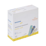 McKesson Kids Adhesive Bandages Plastic Strip, Sterile, Assorted Prints, 3/4" x 3" - 16-4838-17-Box - LL Medico