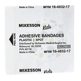 McKesson Kids Adhesive Spot Bandages, Sterile, Plastic, Assorted Prints, 1" - 16-4832-17-Box - LL Medico