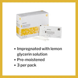 McKesson Lemon Glycerin Oral Swabsticks, Premoistened Sterile, 3 Per Pack - 989-Box - LL Medico