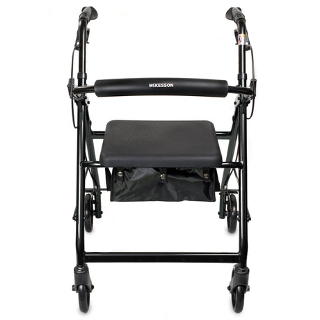 McKesson Lightweight 4 Wheel Rollator Walker, Black - 146-R726BK - LL Medico