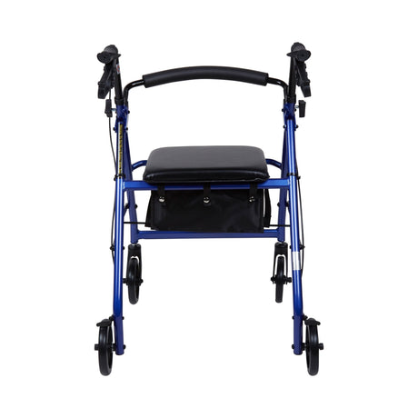 McKesson Lightweight 4 Wheel Rollator Walker, Blue - 146-R726BL - LL Medico