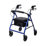 McKesson Lightweight 4 Wheel Rollator Walker, Blue - 146-R726BL - LL Medico