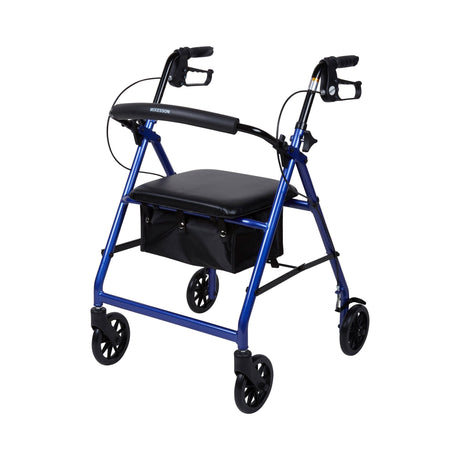 McKesson Lightweight 4 Wheel Rollator Walker, Blue - 146-R726BL - LL Medico