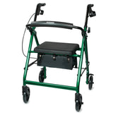 McKesson Lightweight 4 Wheel Rollator Walker, Green - 146-R726GR - LL Medico