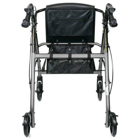 McKesson Lightweight 4 Wheel Rollator Walker, Silver - 146-R726SL - LL Medico