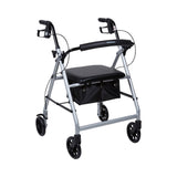 McKesson Lightweight 4 Wheel Rollator Walker, Silver - 146-R726SL - LL Medico