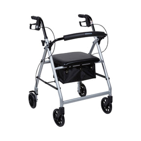 McKesson Lightweight 4 Wheel Rollator Walker, Silver - 146-R726SL - LL Medico