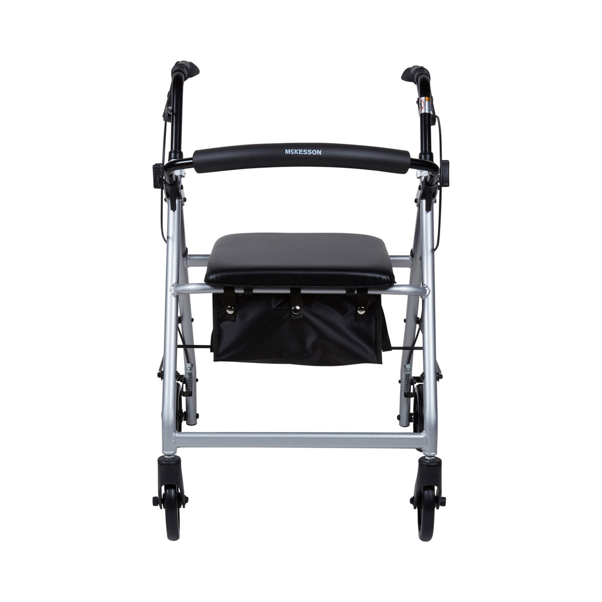McKesson Lightweight 4 Wheel Rollator Walker, Silver - 146-R726SL - LL Medico