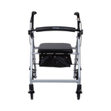 McKesson Lightweight 4 Wheel Rollator Walker, Silver - 146-R726SL - LL Medico