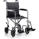 McKesson Lightweight Steel Transport Chair, Silver Vein Finish - 146-TR39E-SV - LL Medico