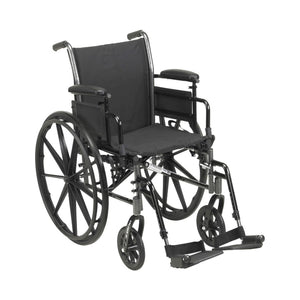 McKesson Lightweight Wheelchair, Dual Axle, Desk Length Arm, Swing-Away Footrest, 18" Seat Width, 300 lb Capacity - 146-K318ADDA-SF-Single - LL Medico