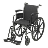 McKesson Lightweight Wheelchair, Dual Axle, Desk Length Arm, Swing-Away Footrest, 18" Seat Width, 300 lb Capacity - 146-K318ADDA-SF-Single - LL Medico