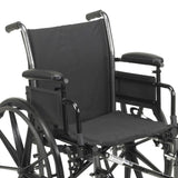 McKesson Lightweight Wheelchair, Dual Axle, Desk Length Arm, Swing-Away Footrest, 18" Seat Width, 300 lb Capacity - 146-K318ADDA-SF-Single - LL Medico
