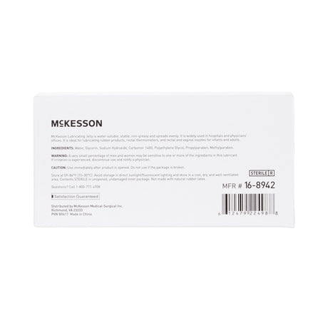 McKesson Lubricating Jelly, 3 Gram Individual Packets - 16-8942-Box - LL Medico