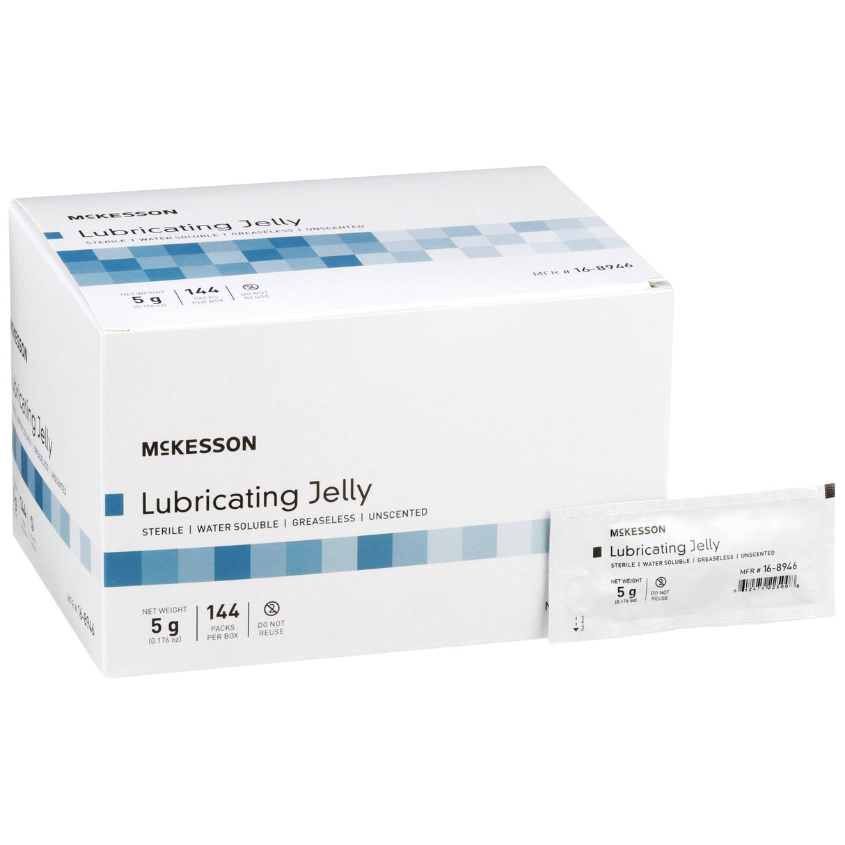 McKesson Lubricating Jelly, 5 Gram Individual Packets - 16-8946-Box - LL Medico