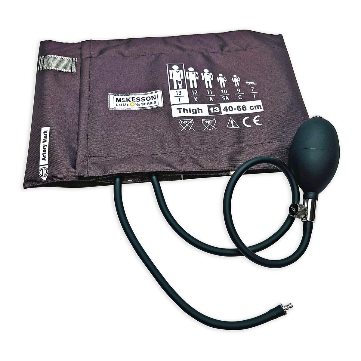 McKesson LUMEON Blood Pressure Cuff and Bulb, Thigh, 40 to 66 cm - 01-865-13TBRGM-Box - LL Medico