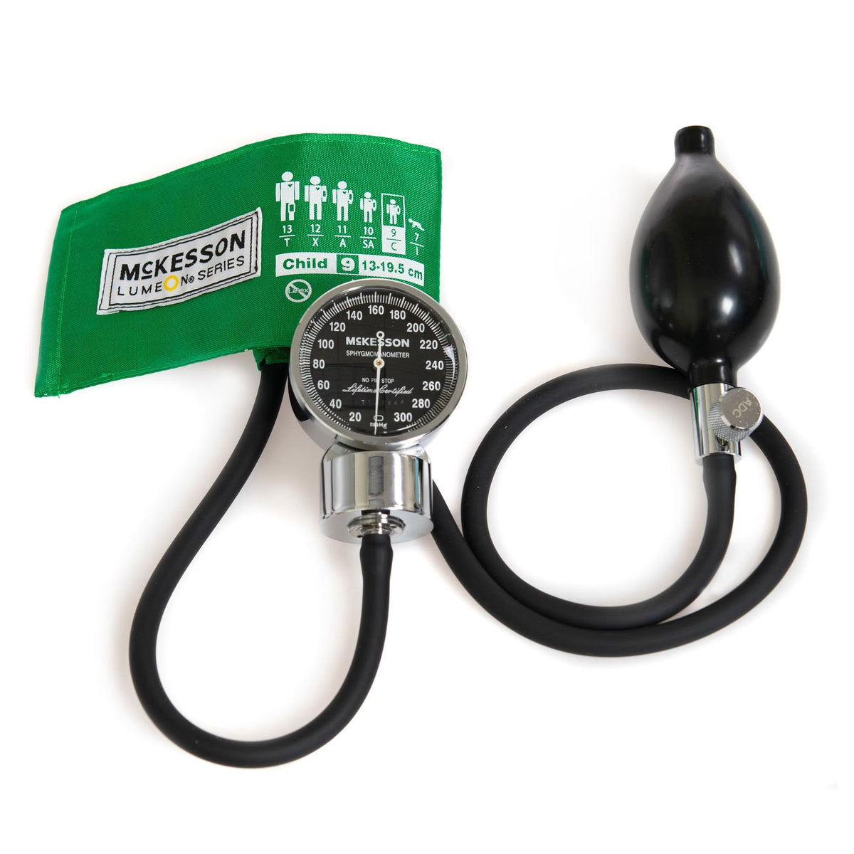 McKesson LUMEON Professional Aneroid Sphygmomanometer, Pediatric Cuff - 01-700-9CGRGM-Box - LL Medico