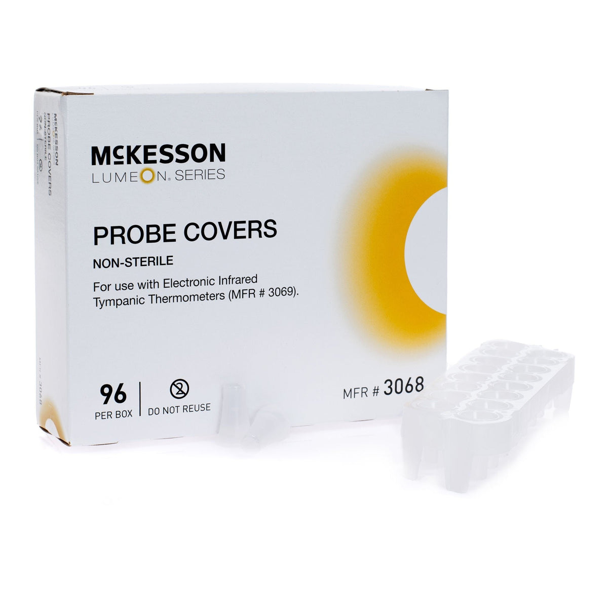 McKesson LUMEON Tympanic Thermometer Probe Cover, 96 Count - 3068-Box - LL Medico