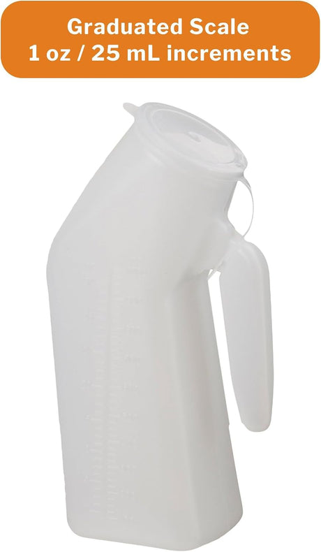 McKesson Male Urinal with Lid - 51-H140-01 - LL Medico