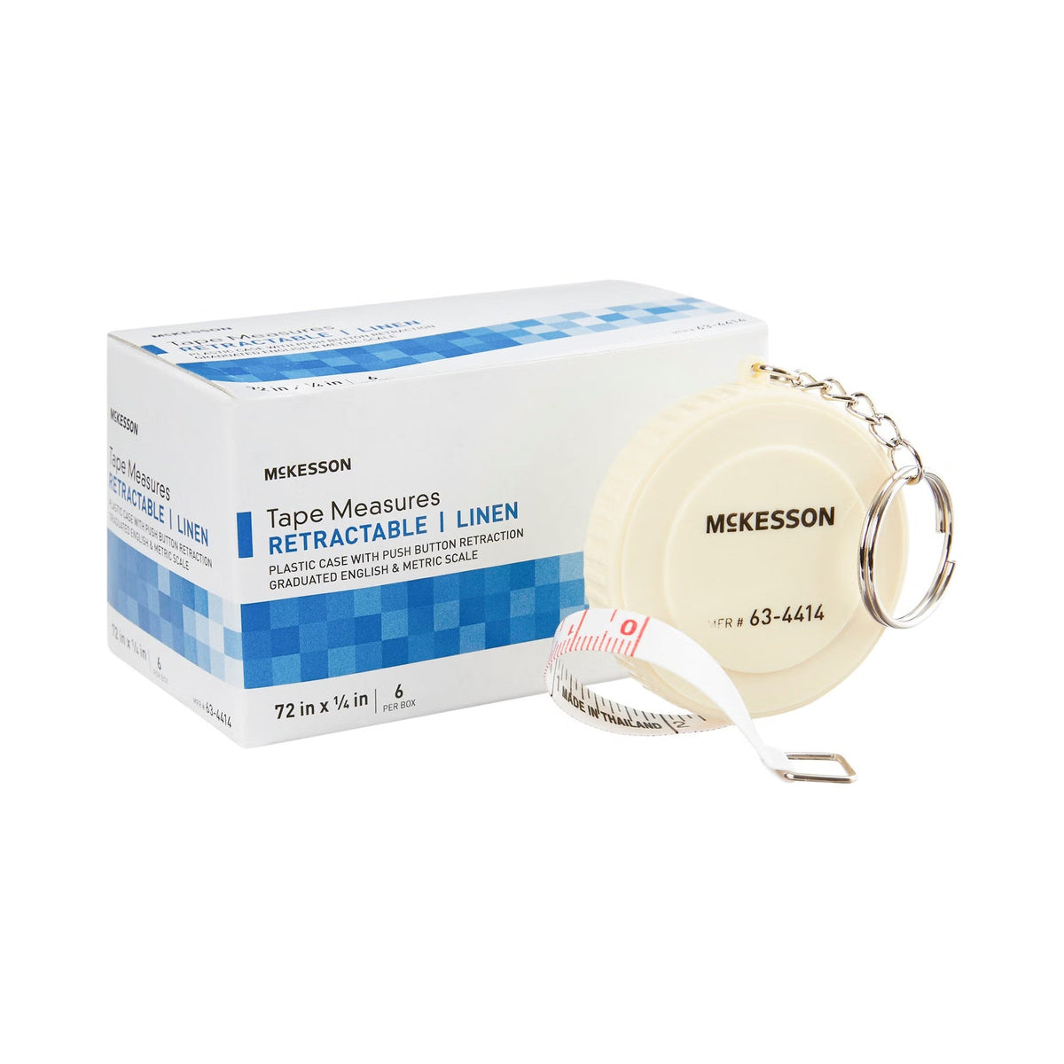 McKesson Measurement Tape, Cloth, Reusable, English / Metric, 72" - 63-4414-Single - LL Medico