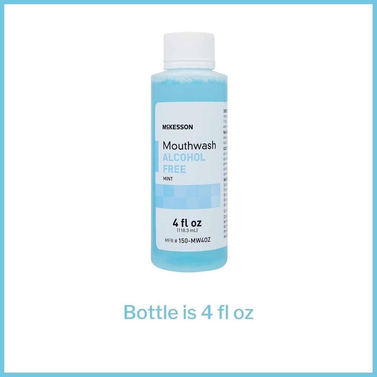 McKesson Mouthwash Alcohol Free, Mint, 4 fl oz - 150-MW4OZ-Single - LL Medico