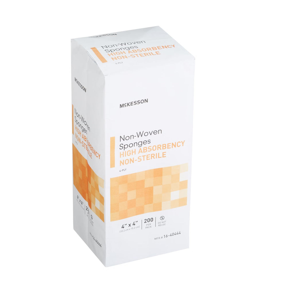 McKesson Non-Woven Sponges High Absorbency Non-Sterile, 4-Ply, 4" x 4" - 16-40444-Pack - LL Medico