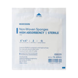 McKesson Non-Woven Sponges High Absorbency Sterile 4-Ply, 4" x 4" - 16-42444-Box - LL Medico