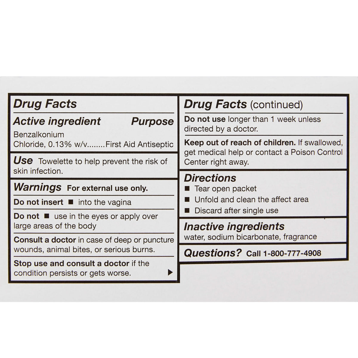 McKesson Obstetrical Antiseptic Towelettes, Sterile, 100 Count Box - 268-Box - LL Medico
