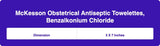 McKesson Obstetrical Antiseptic Towelettes, Sterile, 100 Count Box - 268-Box - LL Medico