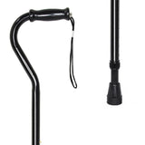 McKesson Offset Cane, Adjustable Steel, Black, 29.75" to 37.75" Height - 146-10305-6-Single - LL Medico